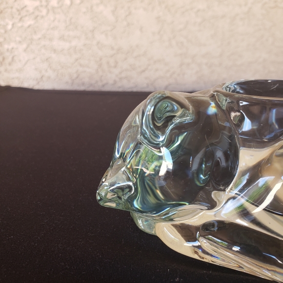 Indiana Glass Cat Votive Candle Holder Sleeping Kitty Clear Heavy 2 1/2… - Picture 6 of 6